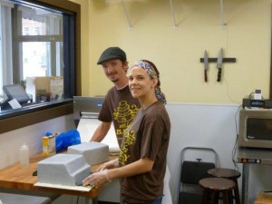 Jill and Stephen in Cold Kitchen Making Todays Cakes